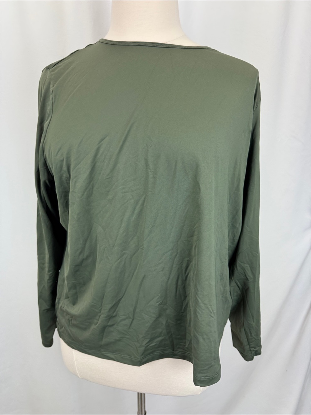 Women's Plus Size SunShade UPF 50 Long Sleeve Rash Guard Swim Tee 2X